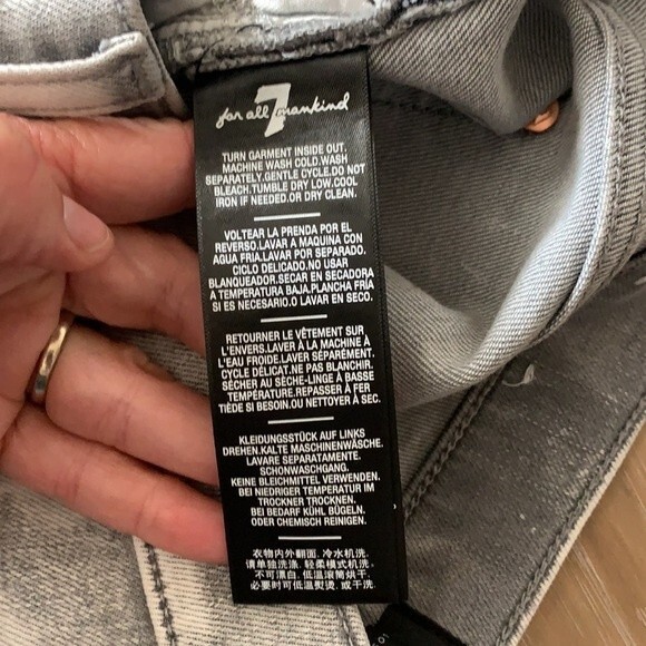 7 For All Mankind Marble Jeans Gray Size 29 - Picture 9 of 12